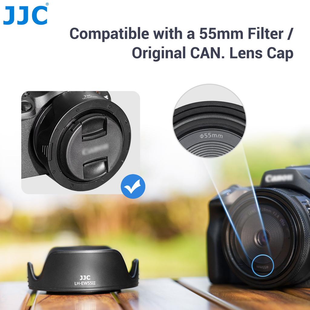 Защитный бленда JJC для объектива Canon RF 28mm f/2.8 STM Аксессуары для объективов камеры Заменяет Canon EW-55