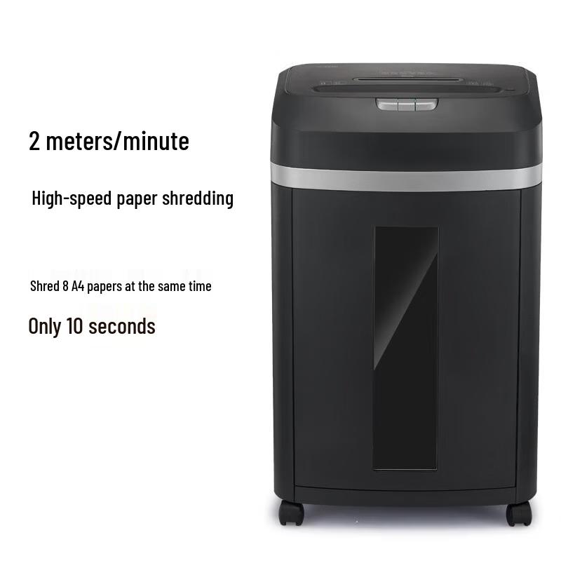 Comix P-5 Micro-Cut Office Shredder, 8-Sheet, 30-Min Run, 22L Bin