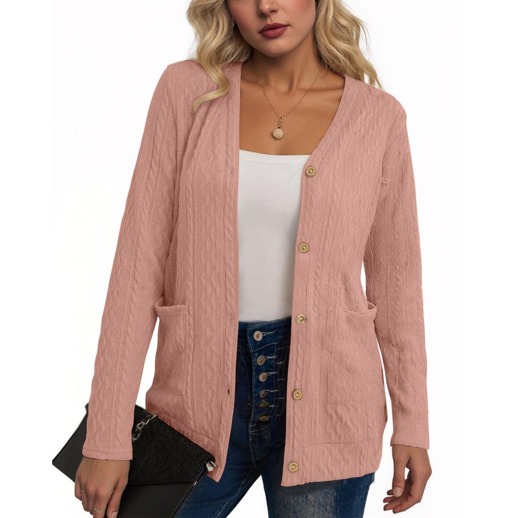 Women's Fashionable Casual Long Sleeve Solid Color Jacket