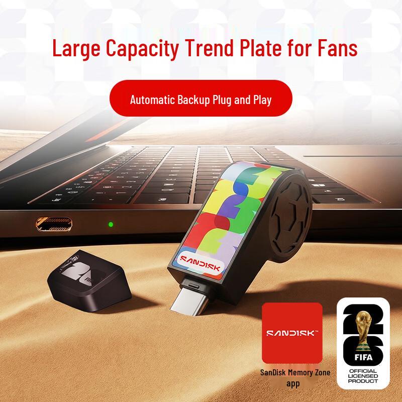 SanDisk USB-флеш-накопитель 64 ГБ Type-C USB 3.2 FIFA World Cup Edition