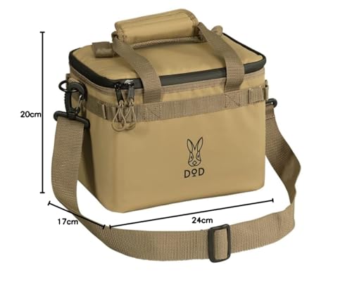DOD Soft Kurara (4) 4L 6-Can Size Soft Cooler Bag with Extra Thick Insulation, Compact, Lightweight, and Easy To Handle, CL1-918-TN, Tan