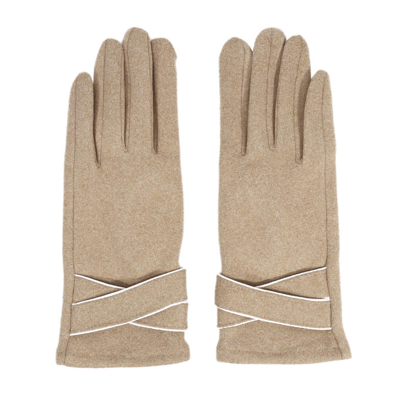 Осень И Зима Однотонные Перчатки С Пальцами Для Женщин Модные И Элегантные Лыжные Теплые И Мягкие Перчатки Для Улицы С Сенсорным Экраном