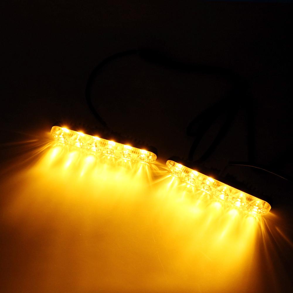 1 Pair Car Daytime LED Light Daylight Car Styling Turn Signal Indicators DRL Auto Daytime Running Lights