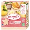 Babybio - Gourde Pomme Orange Banane - Bio - 4x90g - Dès 6 Mois