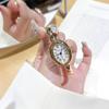 Bathtub Bracelet Watch Roman Numerals Oval Quartz Watch Retro Women's Watches Gold Watch Small Dial Light Luxury Watch