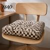 Ergonomic Buttock Support Cushion Corduroy Square Chair Pad, Checkerboard Office Cushion, Soft Pad Cozy Seat for Floor, Reading Nook, Dining