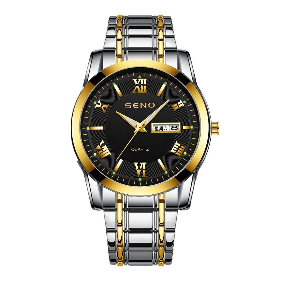 Automatic Movement Watch Men's Watch High-end Calendar Luminous Waterproof Ultra-thin Steel Strap Watch