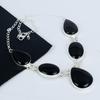 Natural Black Onyx Gemstone Handmade 925 Sterling Silver Necklace, Black Onyx Silver Necklace For Wife, Unisex Necklace Gift For Wife