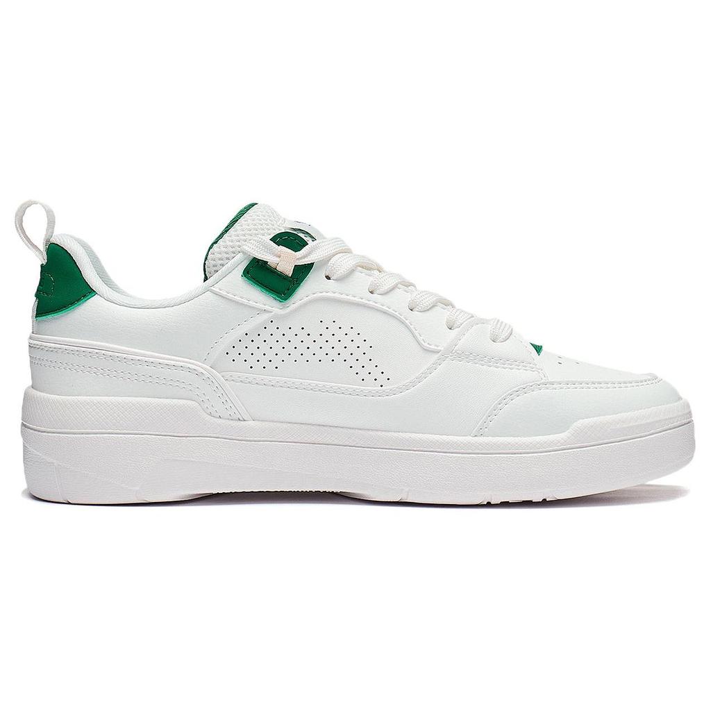 Li-Ning Common 80s Comfortable Versatile Lightweight Durable Low-Top Skate Shoes Women Sneakers White Green AGCT228-1