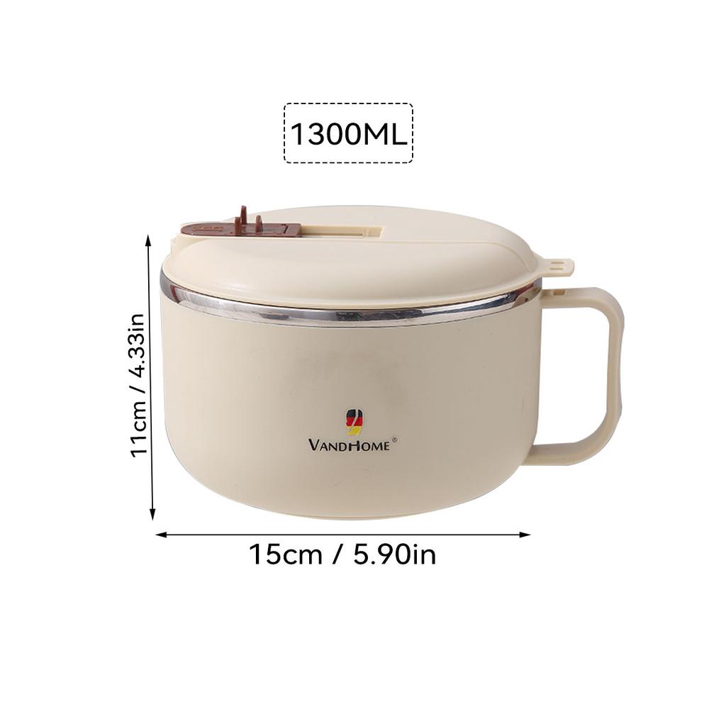 900/1300 мл Ланч-бокс бенто из нержавеющей стали 304 с ручкой, миска для слива воды для лапши быстрого приготовления, контейнер для еды для студентов и взрослых