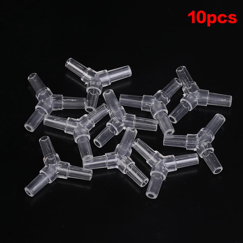 10 шт. Аквариумные соединители для шланга подачи воздуха Пластиковые клапанные соединения Прозрачные адаптеры для воздушной трубки для аквариума Для шланга воздушной линии с внутренним диаметром 4 см