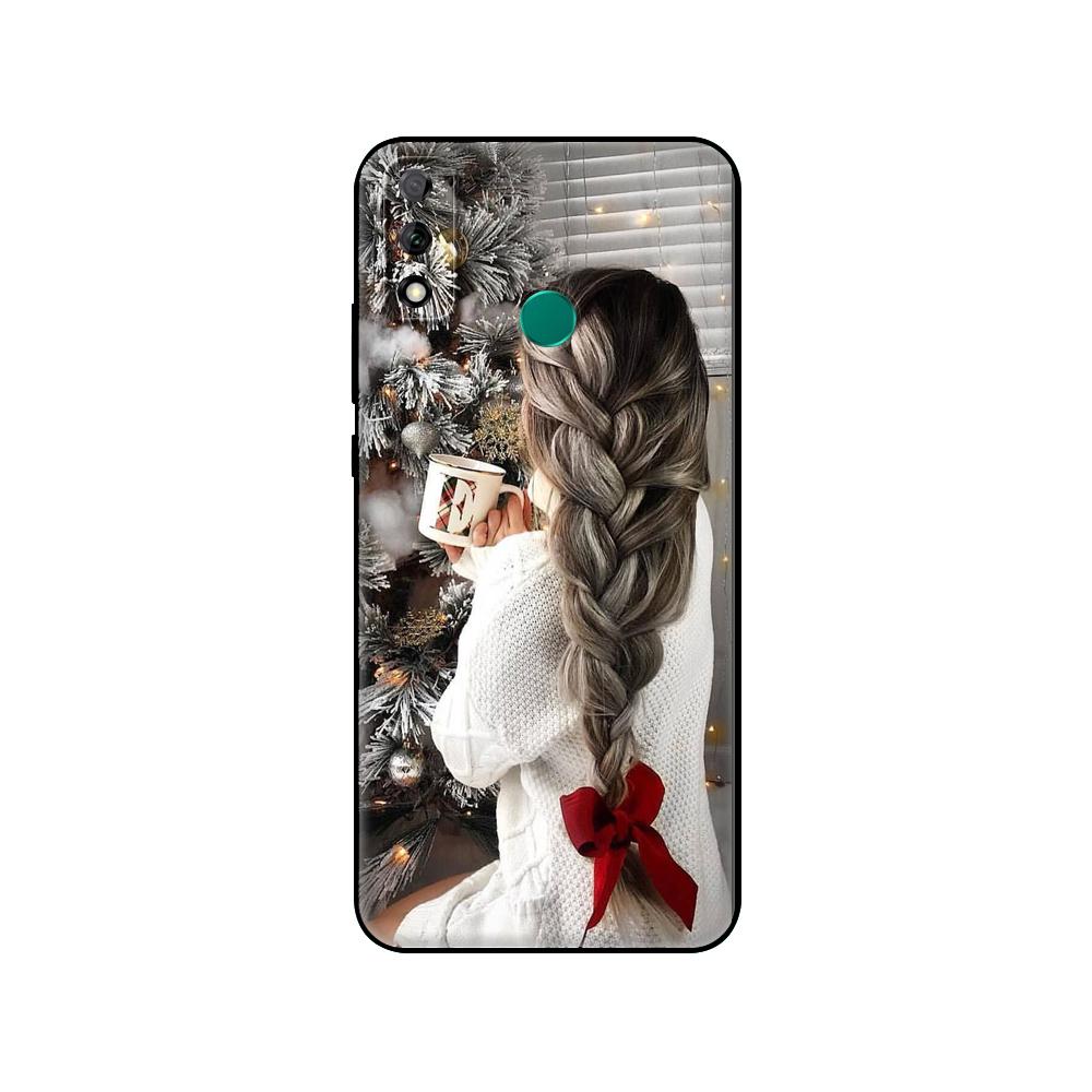 Черный чехол из ТПУ для Huawei Y9S Y6S Y8S Y5P Y7P Y8P чехол для Huawei Y5 lite Prime 2018 Y6 2019 чехол Fashion Girl Merry Christmas
