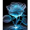 Frame Painting By Numbers Kits For Adults Blue Rose Flowers Picture By Numbers Diy Crafts For Home Wall Arts 40x50cm