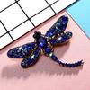 Vintage Corsage Pin Big Dragonfly Brooch Silk Scarf Buckle Diamond Animal Brooch