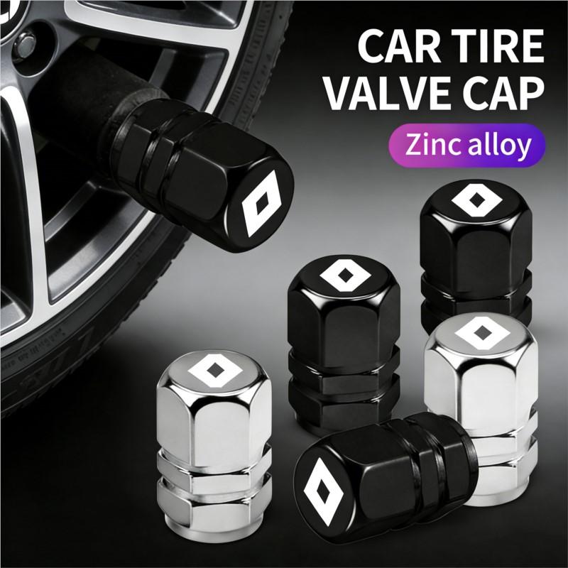 For Renault Metal Car Wheel Tire Valve Caps Air Stem Covers RS Megane 2 3 4 Trafic Scenic 2 Clio Captur Twingo QM6 Accessories d111