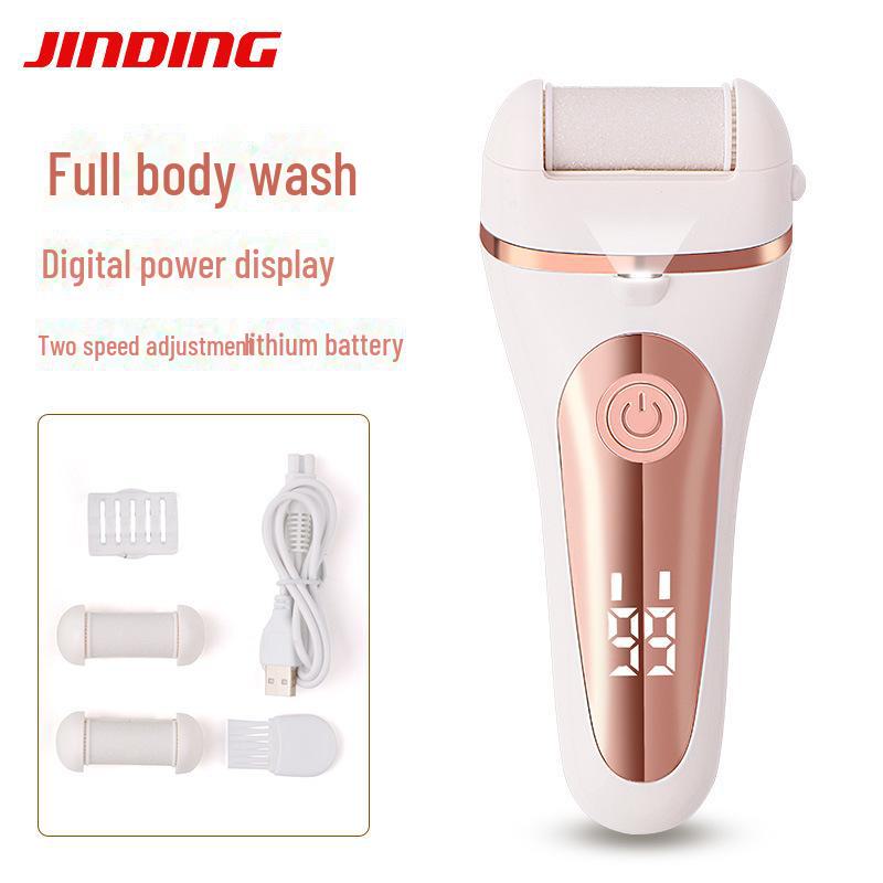 Электрическая шлифовальная машинка для ног с подсветкой для удаления омертвевшей кожи и мозолей; Инструмент для педикюра с камнем.