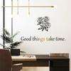 WZ9062 English Slogan Sketch Rose Bedroom Living Room Home Background Landscaping Decorative Wall Sticker
