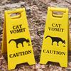 Знак «Рвота для собак и кошек», 3D-печатный знак «Рвота для котят и щенков», мини-знак для домашнего офиса, напольного стола, украшения, кляп, подарок