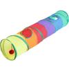 120CM Pet Products New Rainbow Direct Cat Tunnel Puzzle Cat Toys Foldable Cat Tunnel