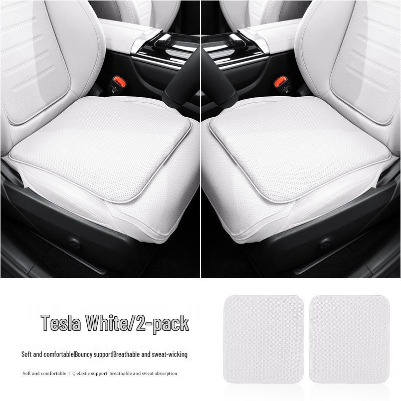 Дышащая наппа кожа Подушка для автомобильного сиденья - Нескользящая, Универсальная посадка для всех сезонов