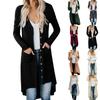 Women Long Sleeve Solid Color  Button Down Knit Ribbed Cardigans Outwear