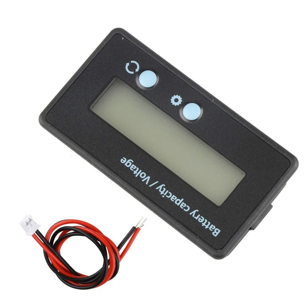 1Pcs DC 12V 24V 36V 48V 60V 72V Battery Gauge Front Setting and On/Off Button Voltage Meter