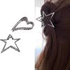 Heart Hair Claw Ponytail Holder Metal Star Hair Claw Star Jaw Clip Shark Clip Star Hair Clip For Women Bun Claw Clip
