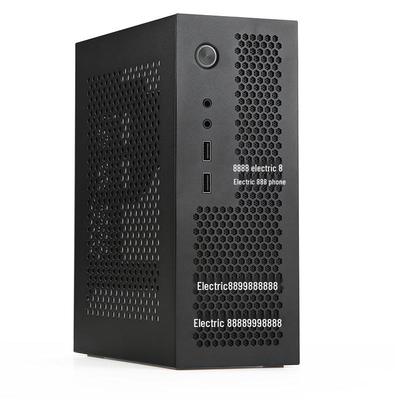 Черный корпус HTPC SKTC A09, Вертикальная/Горизонтальная установка, Материнская плата ITX, Совместимость с компактным блоком питания 1U/Flex
