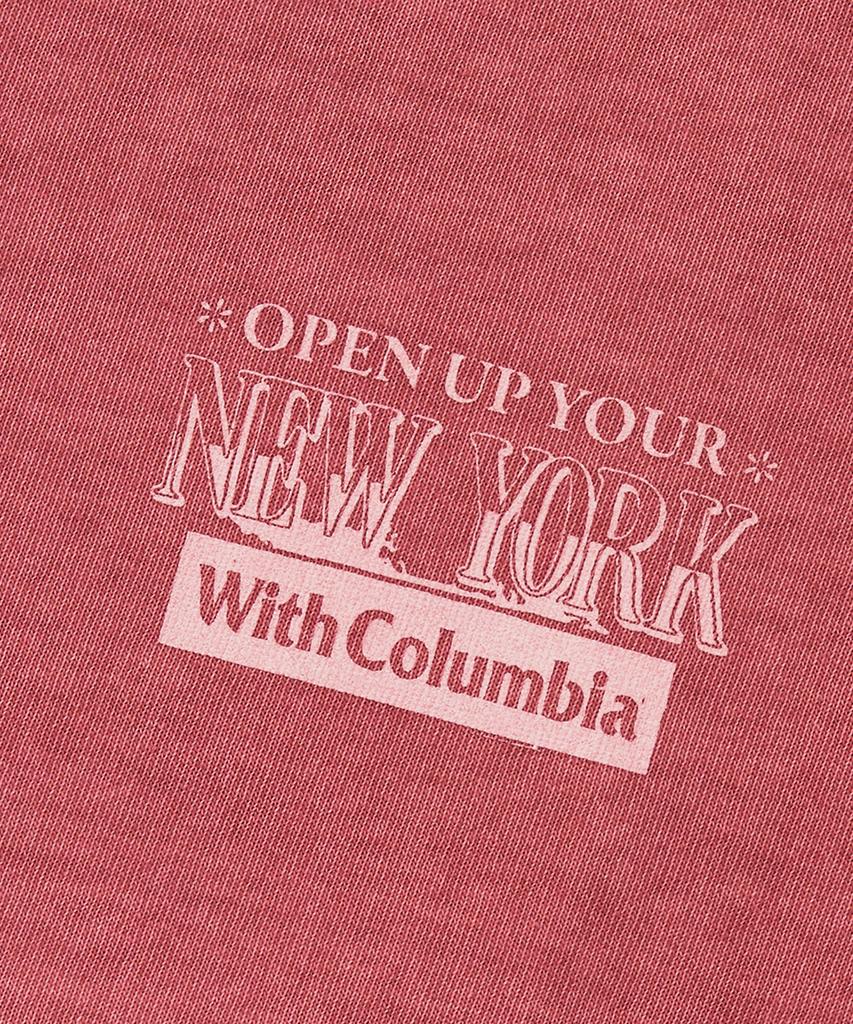 COLUMBIA UNIVERSITY Open Your Ny Salt Washed S/S T-Shirts_Red