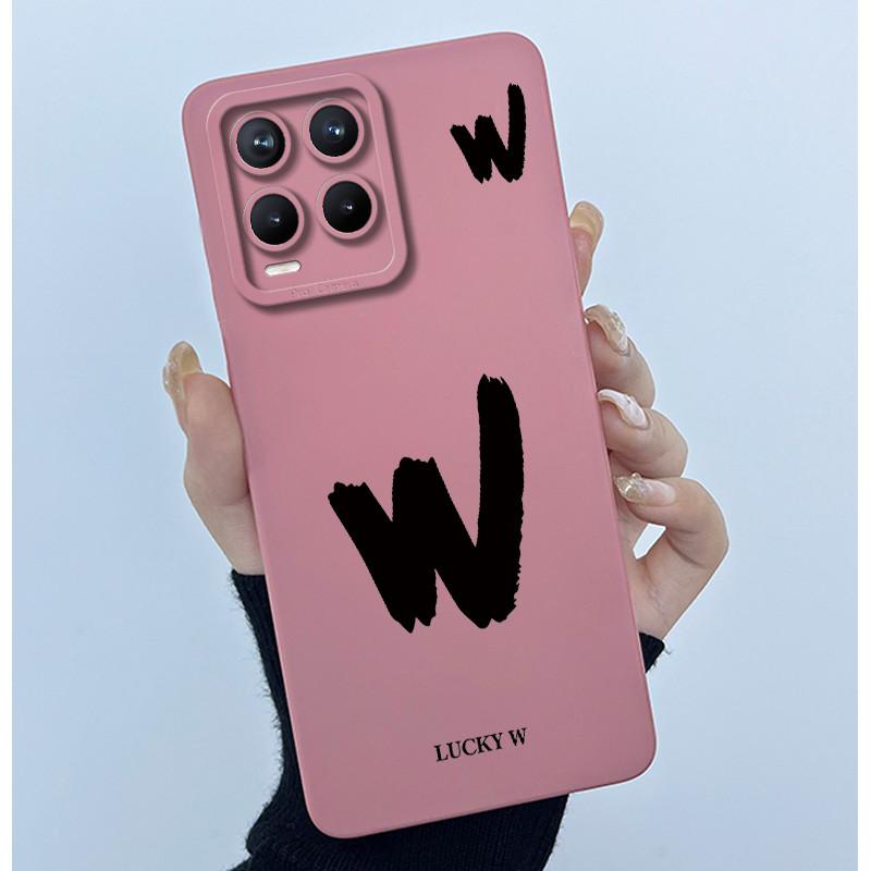 For Realme 8 8Pro Case Lucky Initial Letter Silicone Soft Matte Phone Cover for Realme8 8 Pro 4G RMX3081 RMX3085 Bumper Casing