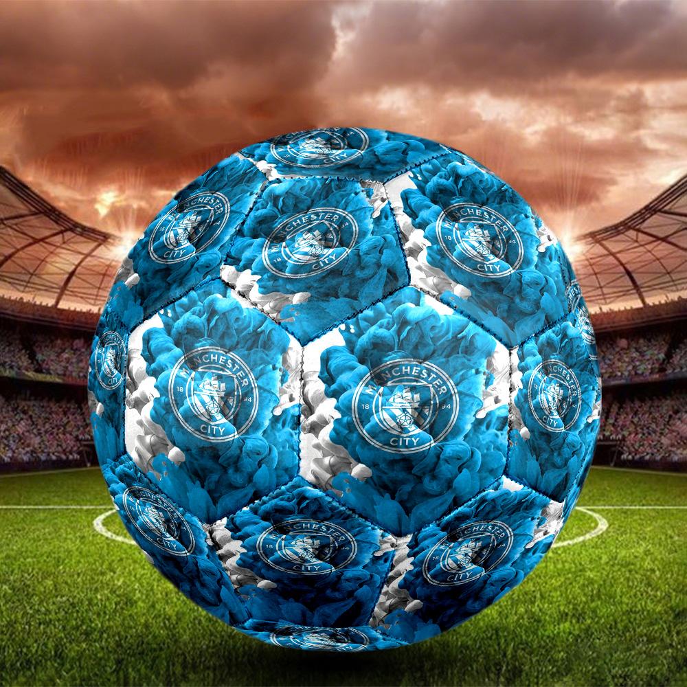 Football team City FC Print Size 5 Soccer Ball, Standard Match Football for Sports Game and Team Practice, Ideal Gift for Soccer Fans