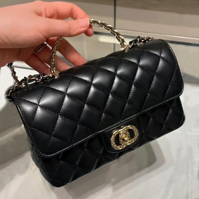 Womens Stylish Mini Square Crossbody Bag PU Leather Handbag With Chain Strap Daily Wear