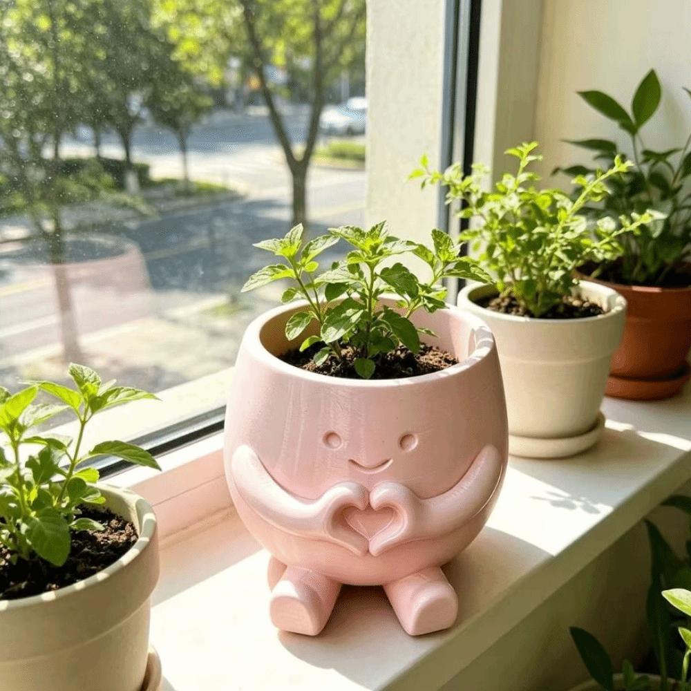 3D Printed Plant Pot Stylish Design Desktop Decoration Novelty Flowerpot Office