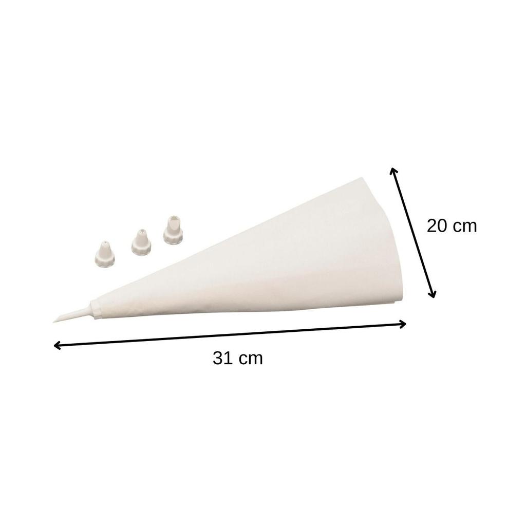 Poche à douille réemployable et 4 embouts plastique 31 cm Zenker Smart Pastry ref. 42786