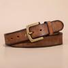 First Layer Cowhide Belt Men's Leather Pin Buckle