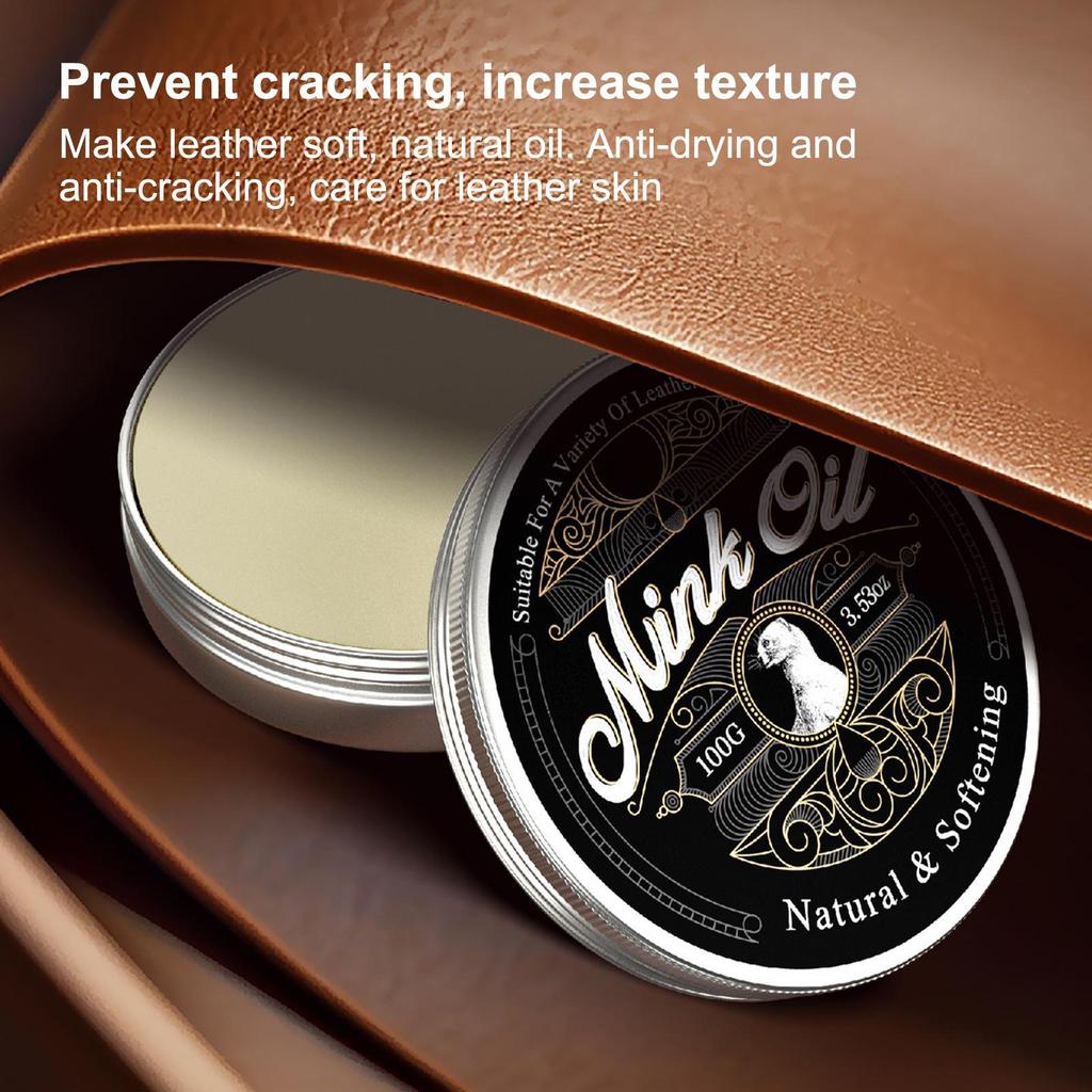Норковое Масло Для Кожаных Сапог Уход За Кожей Очиститель Кондиционер 100г Полностью Натуральная Паста Смягчает И Восстанавливает Для Сапог Обуви Одежды