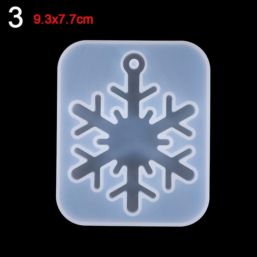 DIY Домашнее украшение Ремесла Снежинки Смолы Формы Силиконовый Подвеска Рождественский Подарок Эпоксидная Смола Форма