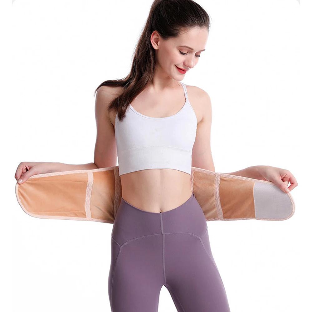 Зимний утеплитель для талии, утолщенный термовязаный бархатный флис, утеплитель для талии, защита живота, защита живота