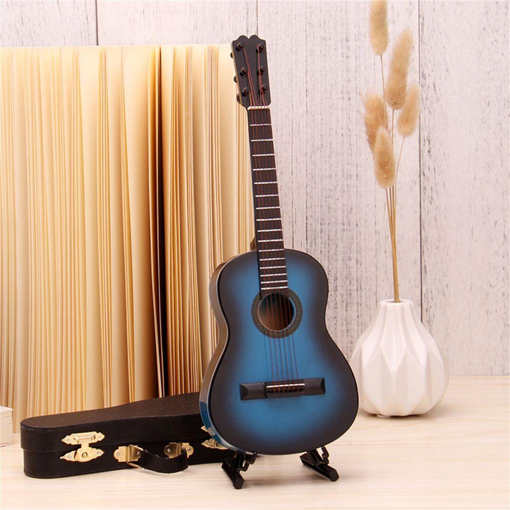Dolls House Miniature Guitar Desk Decor Guitar Scale Model Acoustic Guitar Toys Guitar Ornaments