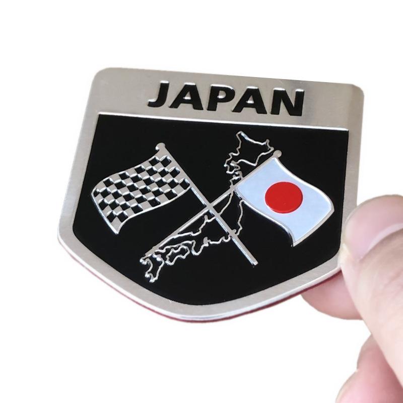 Flag Shield Emblem Metal Badge Car Truck Motorcycle Body Bumper Garnish Styling Sticker Car Accessories