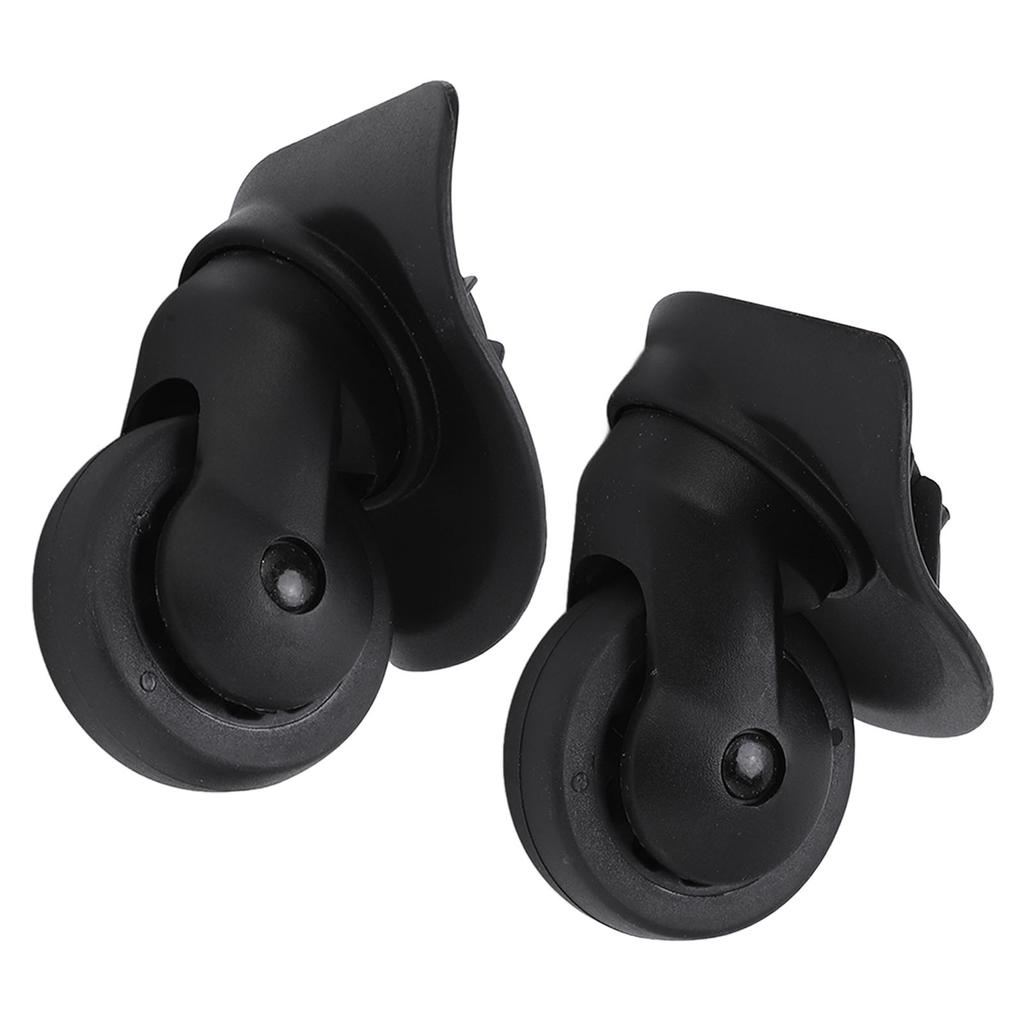 1 Pair Luggage Swivel Casters Mute Swivel Wheels Repalcement for Suitcase Black A52