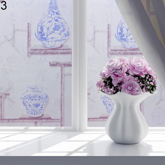 Ванная комната Бабочка Пузырь Цветок Матовая Декоративная Наклейка На Окно Конфиденциальности Фильм