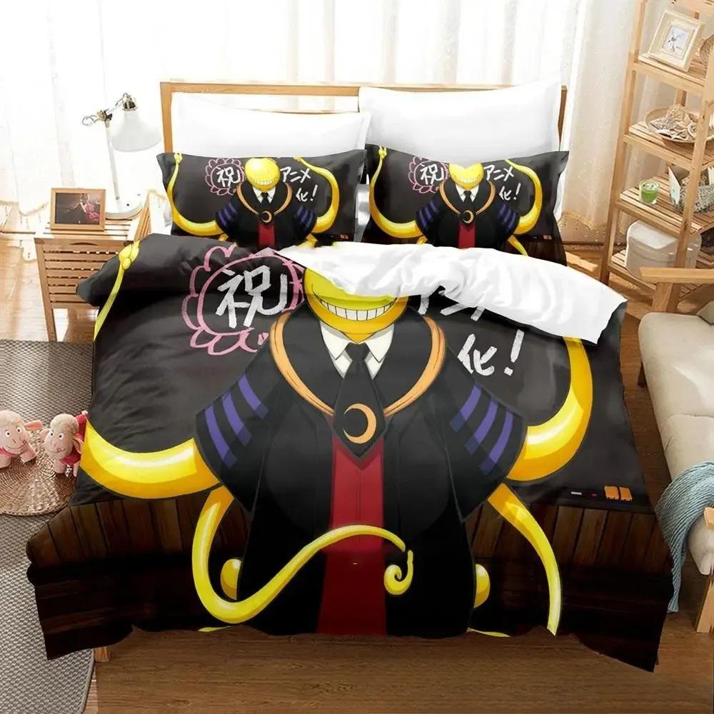 Anime Assassination Classroom KoroSensei Bedding Collection Boys Girls Twin Queen King Size Duvet Cover Pillowcase Bed Boys Adult