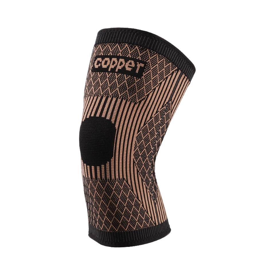 Медный нейлоновый наколенник для боли при артрите и поддержки, компрессионный рукав для колена для спорта, тренировок, облегчения артрита, бандаж, наколенник