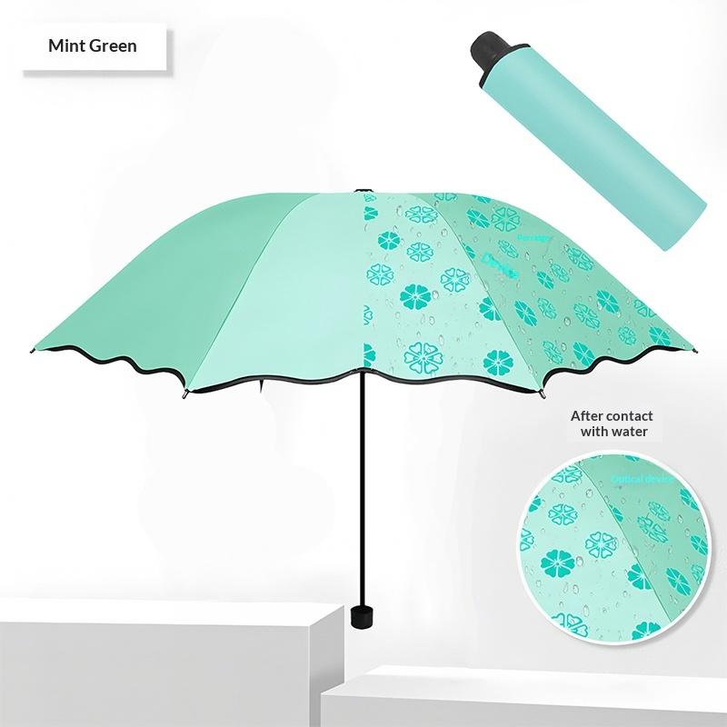 Automated 3 Fold Umbrella UV Protection Windproof Compact Folding Rain Sun Shelter for Business Travel
