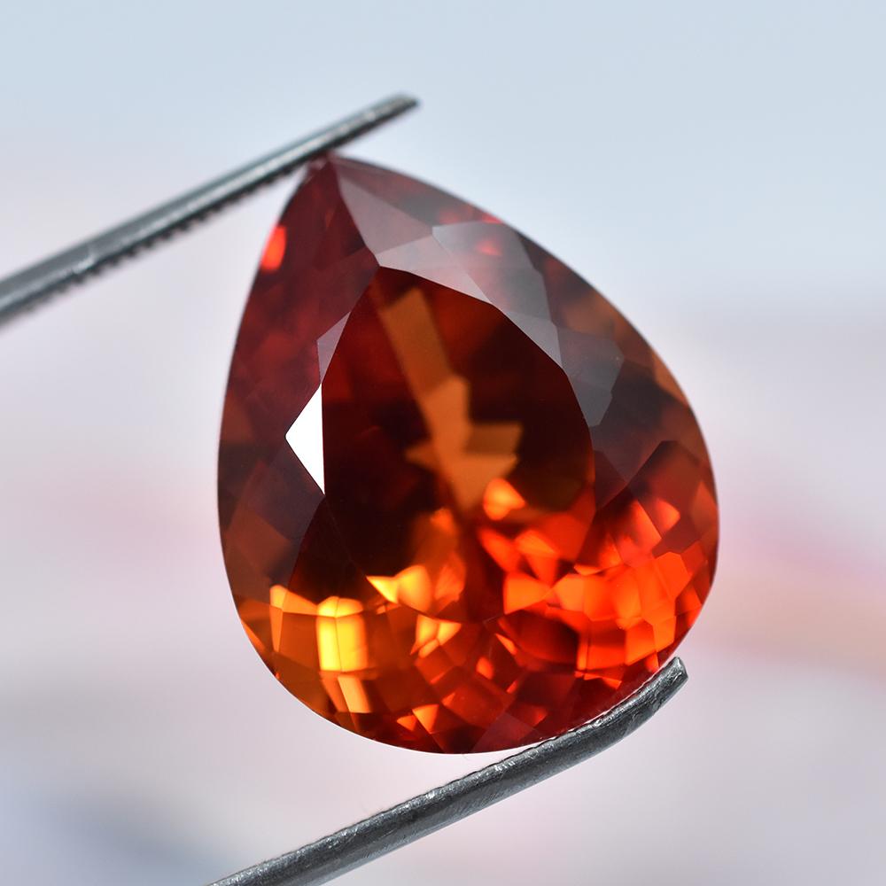 Natural Orange sapphire gemstone loose 21.50 CT Beautiful Genuine Gemstone