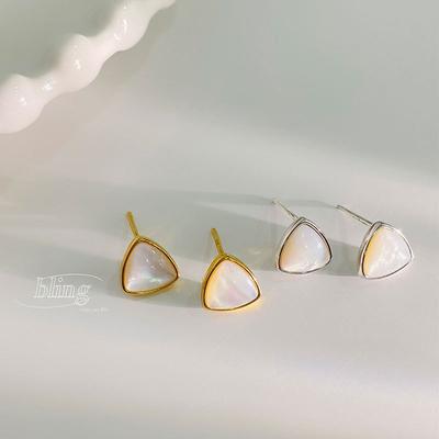 Серьги-ракушки с треугольными головками для женщин, легкие, роскошные, высокого класса, геометрические серьги в холодном стиле