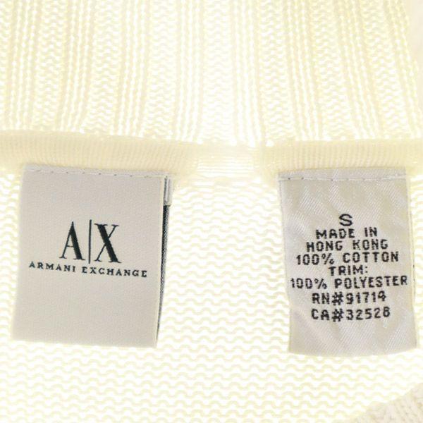 Armani Exchange Вязаная хлопковая куртка 90-х годов S белая женская б/у