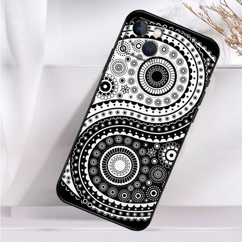 Черный чехол Bandana Paisley для iPhone 15 14 13 12 11 Pro Max Mini X XR XS Max SE 2020 7 8 Plus задняя крышка