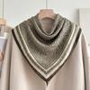 71 gauze scarf floral square scarf silk scarf female Korean version versatile pastoral style literary and artistic neck protection decorative small sc